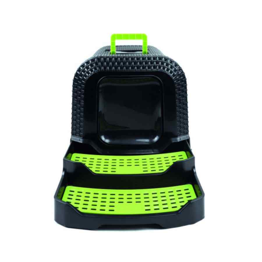 Eco Rattan Arenero Para Gato Cerrado Con Filtro De Carbon 69 X 42 X 41cm, , large image number null