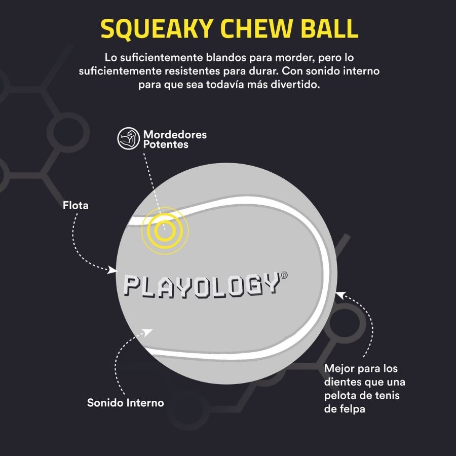 Playology Bola para masticar con aroma a mantequilla de maní tamaño mediano, , large image number null