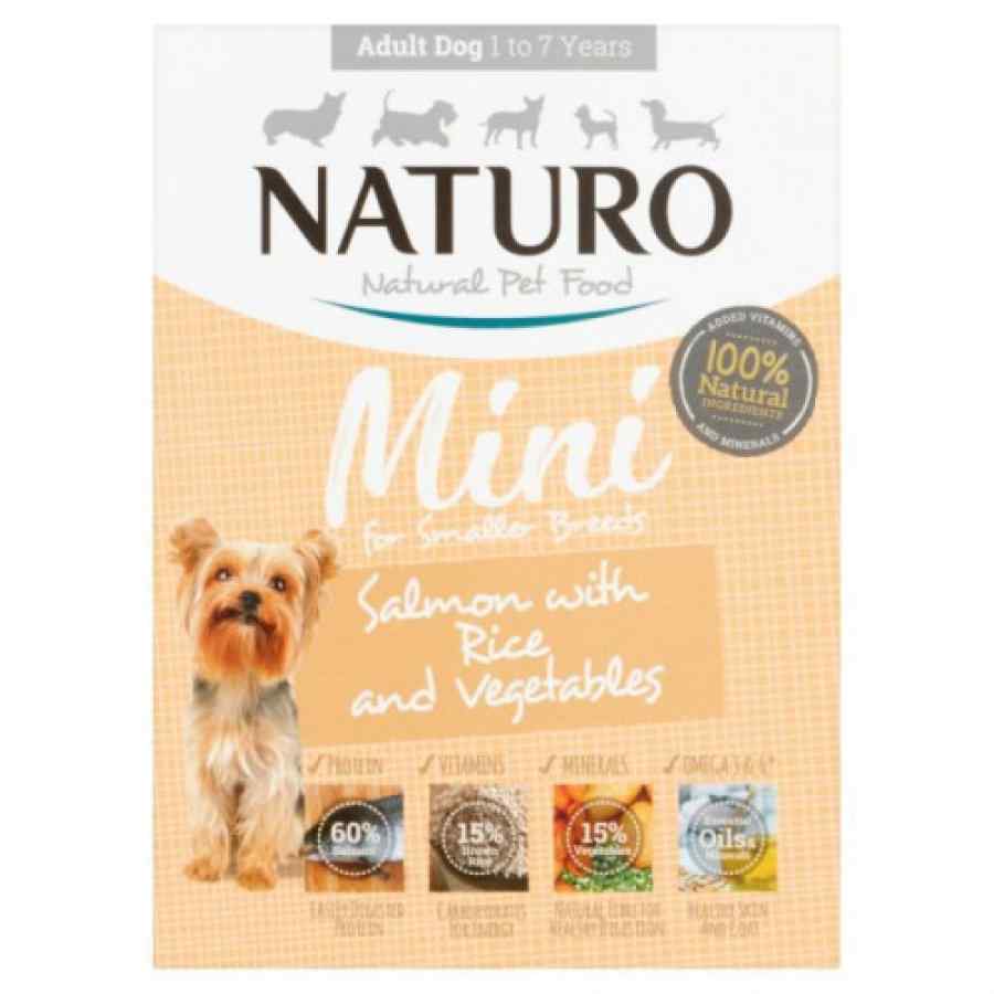 Naturo Mini Salmon, Arroz Y Vegetales Para Perro Adulto 150gr