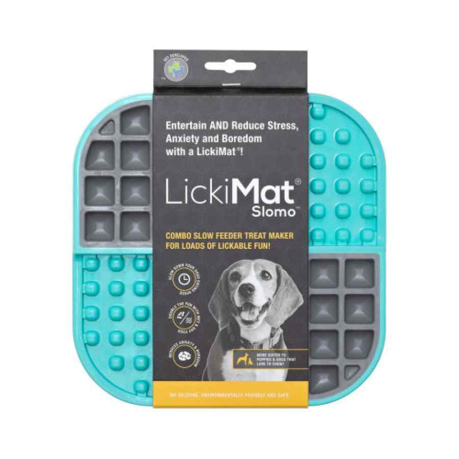 Lickimat Slomo Turquoise Dog Plato Anti Ansiedad