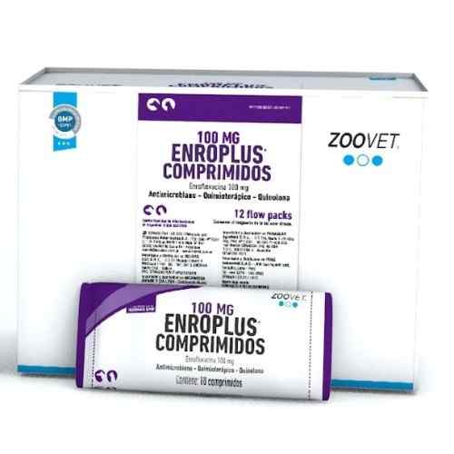 Zoovet Enroplus 100 Mg/ Antibiotico (Blister 10 comprimidos)