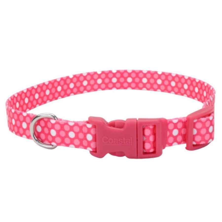 Coastal Collar Pet Attire Styles Medium 3/4" X 20" Bolitas Rosadas, , large image number null