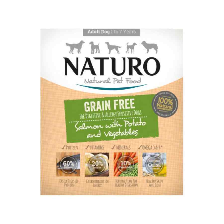 Naturo Salmon Con Papa Y Vegetales Libre De Granos Para Perros Adulto 400gr