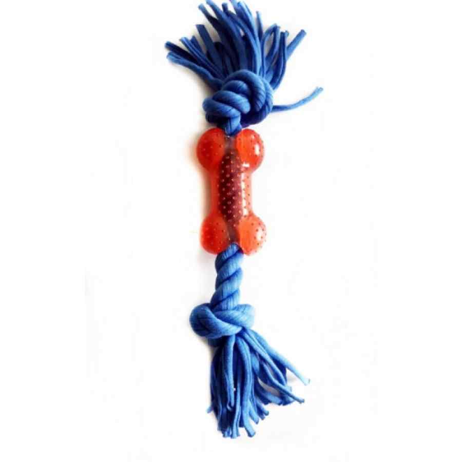 Play&Bite Tc Rope With Bone Blue