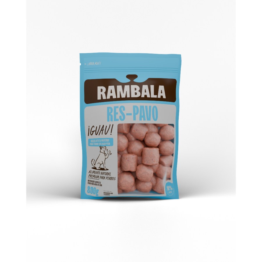 Rambala Comida Congelada Premium para Perros Res (Con Pavo) 800 g, , large image number null