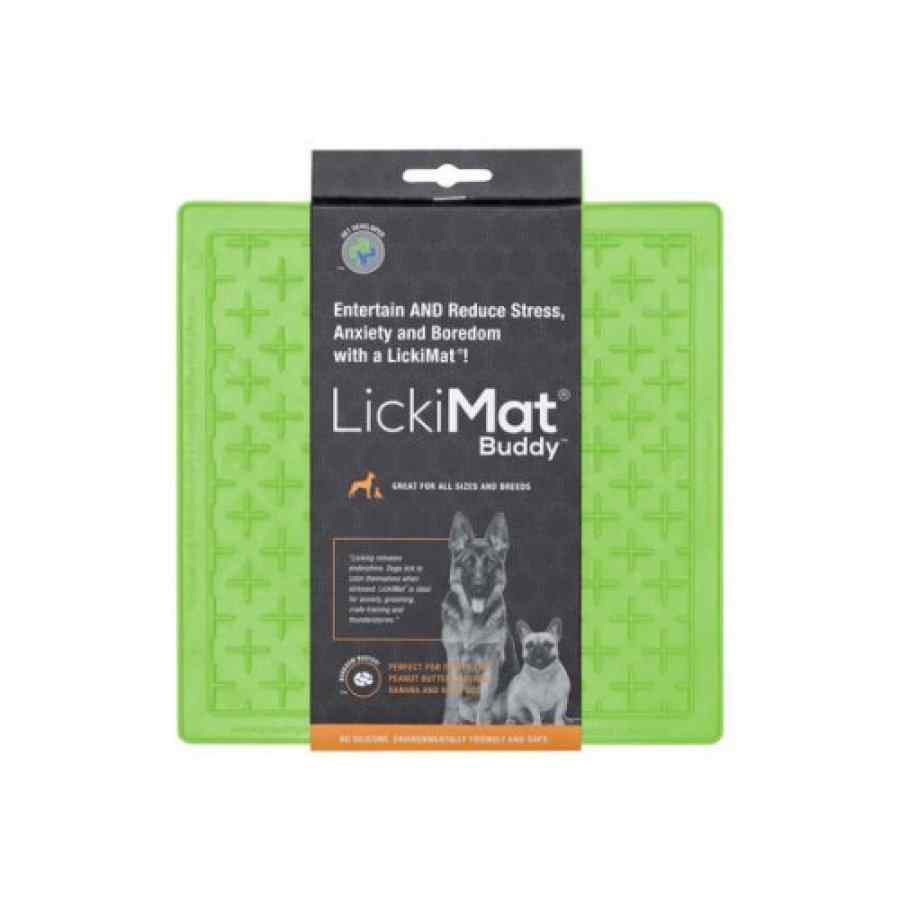 Lickimat Buddy Green Dog Plato Anti Ansiedad, , large image number null