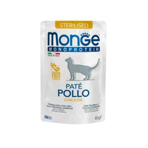 Monge Feline Monoprotein Sterilised Pollo Sobre 85 G