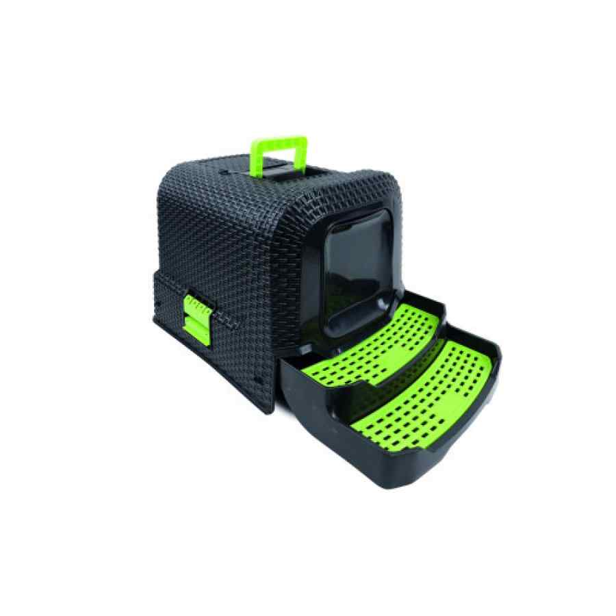 Eco Rattan Arenero Para Gato Cerrado Con Filtro De Carbon 69 X 42 X 41cm, , large image number null