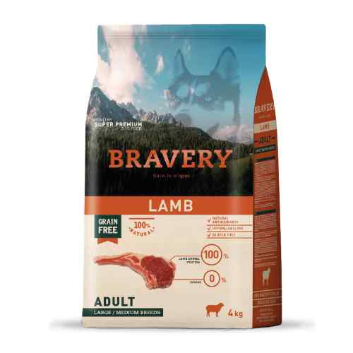 Bravery Cordero Adult Large/Medium Breed Alimento Seco Perro, , large image number null