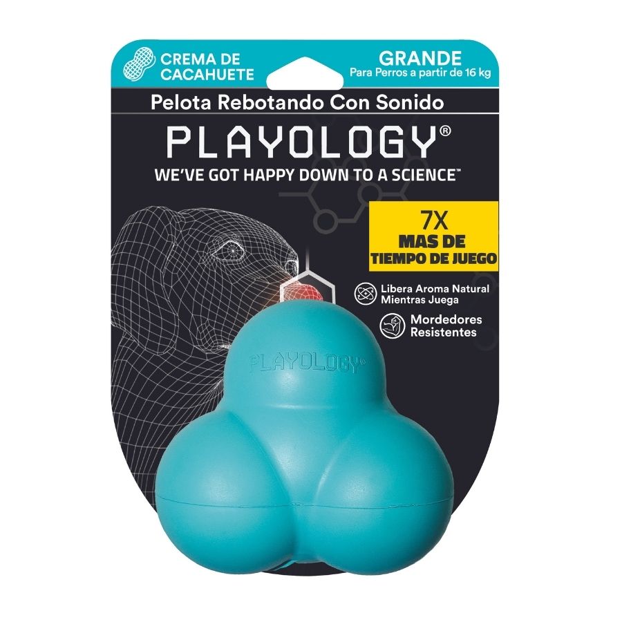 Playology Bola de rebote con aroma a mantequilla de maní tamaño grande