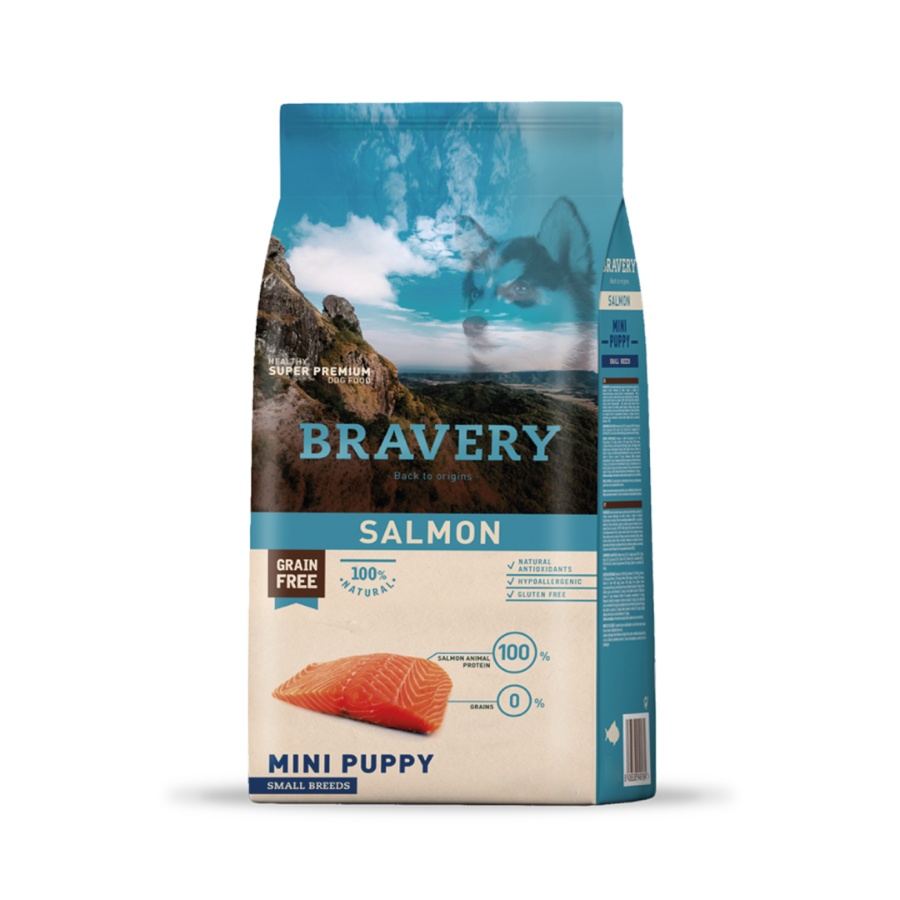 Bravery Salmón Mini Puppy Small Breeds Alimento Seco Perro