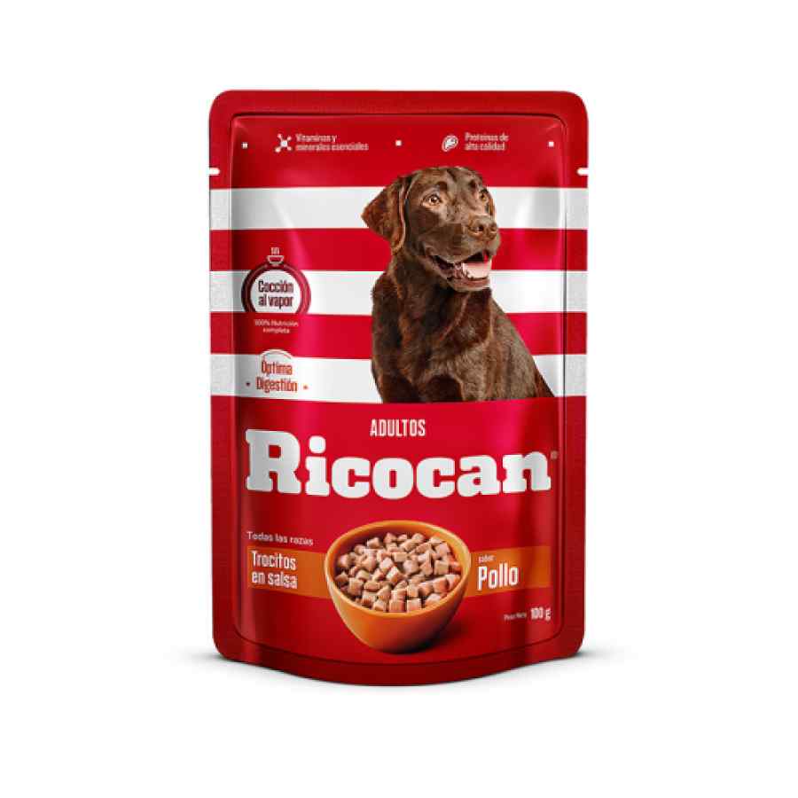 Ricocan Adulto Pouch Trocitos de Pollo en Salsa 100 g, , large image number null