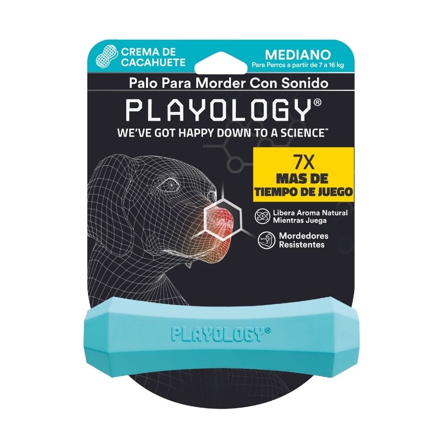 Playology Palo para masticar con aroma a mantequilla de maní