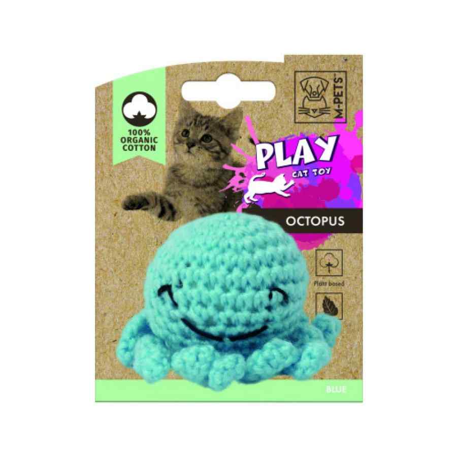 Peluche para gato octopus 100% algodon con catnip blue, , large image number null