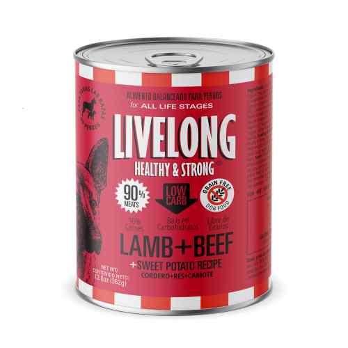 Livelong Dog Res + Cordero + Camote 362 Gr